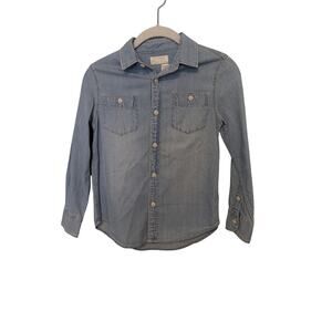 J Crew Crewcuts Boy's Light Denim Shirt Size 8. 100% cotton. Pre-owned.